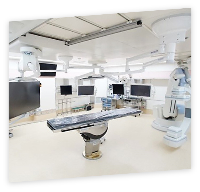 画像：センターは大学病院内にあるため充実した設備・機器を備えています